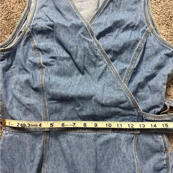 LIZ WEAR Size 12 100% Cotton Denim Dress - Picture 6 of 8